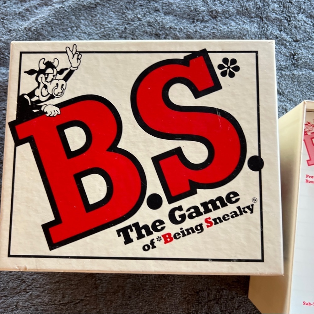 VTG Game B.S. The Game of Being Sneaky 1986 ~ Complete ~ Family Game Night Fun